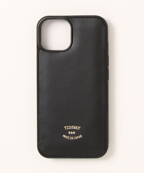 TIDEWAY(タイドウェイ)の「Ag+LEATHER BLACK&WHITE 抗菌 Iphone 14 (6.1inch)(スマホケース/カバー・レディース・ホワイト/ブラック・FREE)」の2枚目の写真