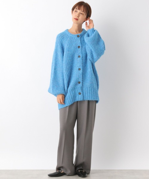 LEPSIM（レプシィム）の「3ゲージシャギーBIGカーディガン　172468（カーディガン/ボレロ・レディース・グレイッシュベージュ/ブルー/オレンジ・FREE）」の11枚目の写真