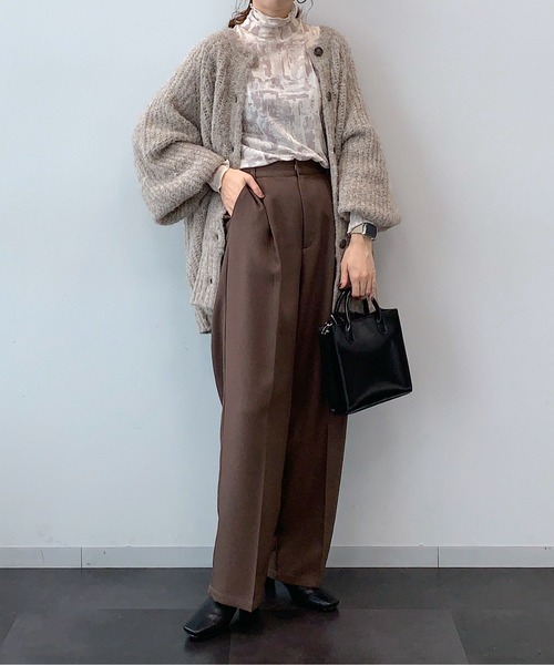 LEPSIM（レプシィム）の「3ゲージシャギーBIGカーディガン　172468（カーディガン/ボレロ・レディース・グレイッシュベージュ/ブルー/オレンジ・FREE）」の19枚目の写真