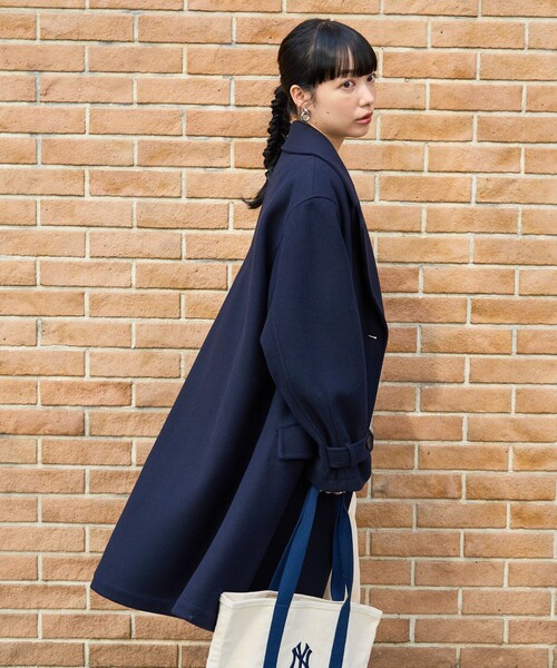 FREAK'S STORE（フリークスストア）の「メルトライクウーリーPコート（ピーコート・レディース・ブラック/ネイビー・ﾌﾘ-）」の8枚目の写真