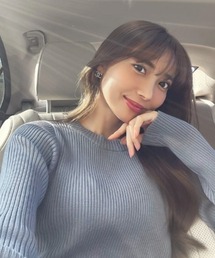 KOBE LETTUCE | [ 岡部あゆみさんコラボ ] 選べる2タイプ リブニットロングスリーブワンピース(ワンピース)