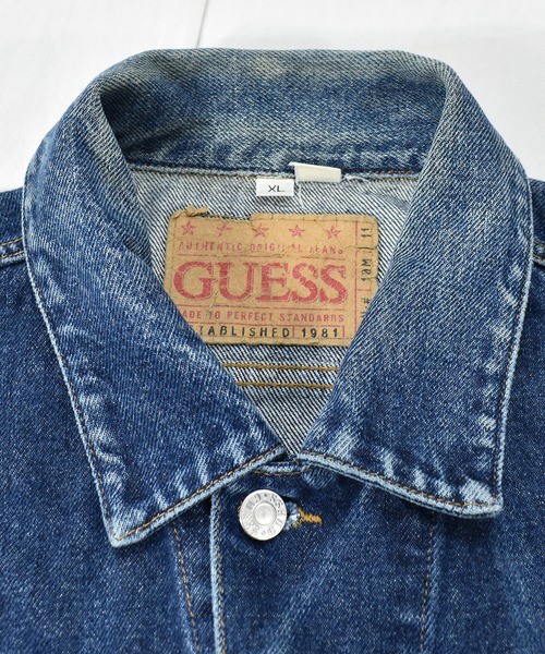 Guess(ゲス)の「【ヴィンテージ古着】90's GUESS / ゲス デニムジャケット(デニムジャケット・メンズ・ネイビー・X-LARGE)」の5枚目の写真