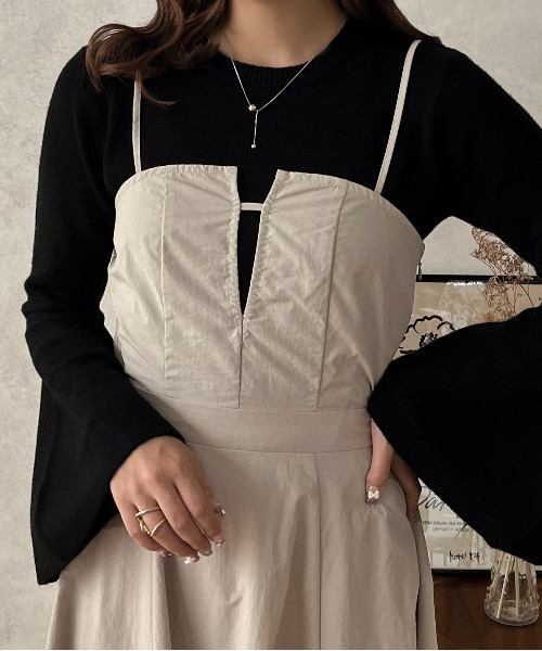 apres jour clair(アプレジュールクレア)の「【apres jour clair】フレアスリーブニット【ZOZOTOWN限定アイテム】(ニット/セーター・レディース・ブラック/ブラウン系その他/アイボリー・フリー/X-LARGE)」の11枚目の写真