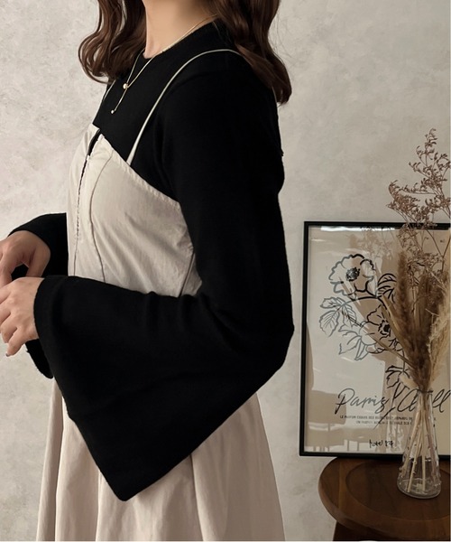 apres jour clair(アプレジュールクレア)の「【apres jour clair】フレアスリーブニット【ZOZOTOWN限定アイテム】(ニット/セーター・レディース・ブラック/ブラウン系その他/アイボリー・フリー/X-LARGE)」の13枚目の写真