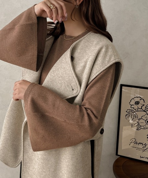 apres jour clair(アプレジュールクレア)の「【apres jour clair】フレアスリーブニット【ZOZOTOWN限定アイテム】(ニット/セーター・レディース・ブラック/ブラウン系その他/アイボリー・フリー/X-LARGE)」の20枚目の写真