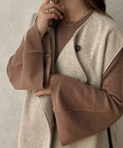 apres jour clair(アプレジュールクレア)の「【apres jour clair】フレアスリーブニット【ZOZOTOWN限定アイテム】(ニット/セーター・レディース・ブラック/ブラウン系その他/アイボリー・フリー/X-LARGE)」の22枚目の写真