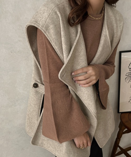 apres jour clair(アプレジュールクレア)の「【apres jour clair】フレアスリーブニット【ZOZOTOWN限定アイテム】(ニット/セーター・レディース・ブラック/ブラウン系その他/アイボリー・フリー/X-LARGE)」の17枚目の写真