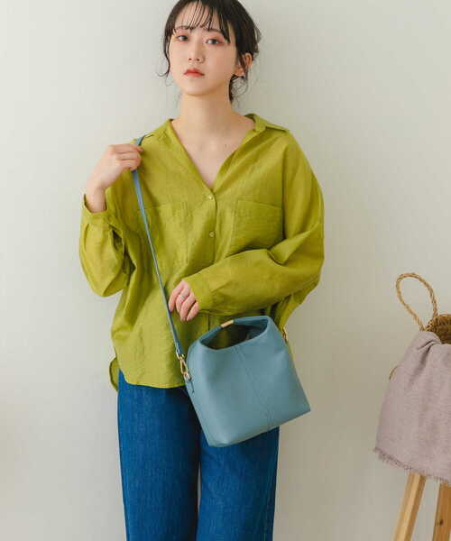 RODE SKO（ロデスコ）の「金具付バケツバッグ（ハンドバッグ・レディース・ブラック/アイボリー/ブルー/ライトブルー/イエロー系その他・ONE）」の18枚目の写真