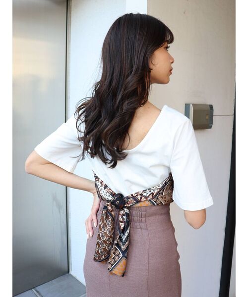 MURUA（ムルーア）の「半袖Tシャツ（Tシャツ/カットソー・レディース・ホワイト・FREE）」の6枚目の写真