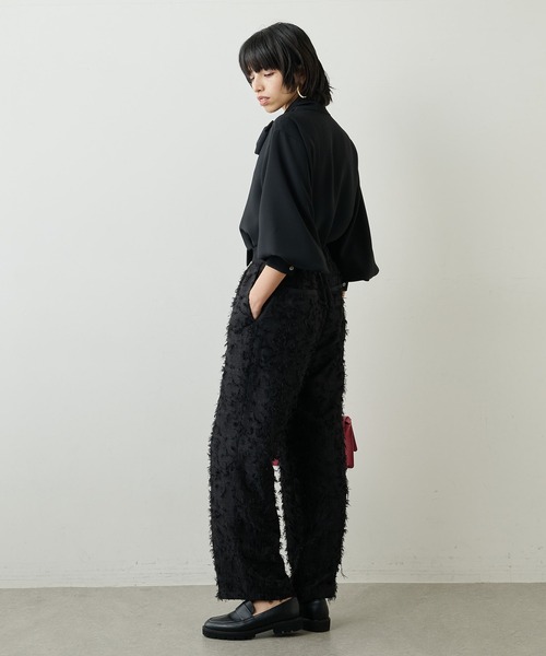 Whim Gazette(ウィムガゼット)の「【THE PAUSE】カットジャガードパンツ(その他パンツ・レディース・ブラック/アイボリー・FREE)」の18枚目の写真