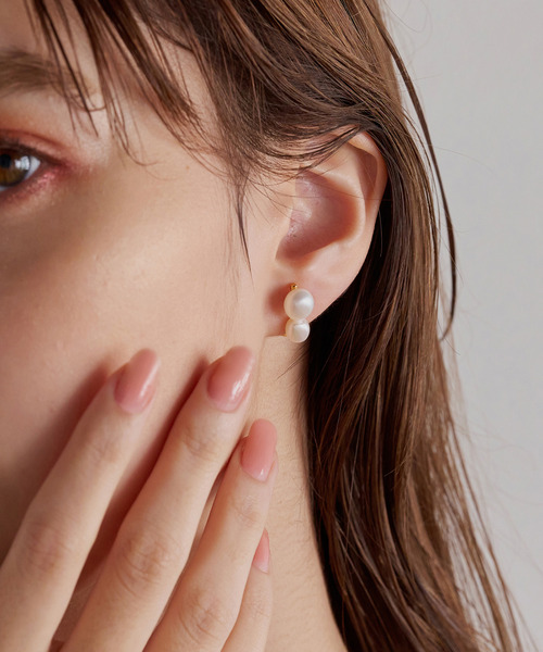 JUPITER（ジュピター）の「【SV925】ギミック淡水パールイヤリング<動画あり>（イヤリング・レディース・ゴールド・FREE）」の9枚目の写真