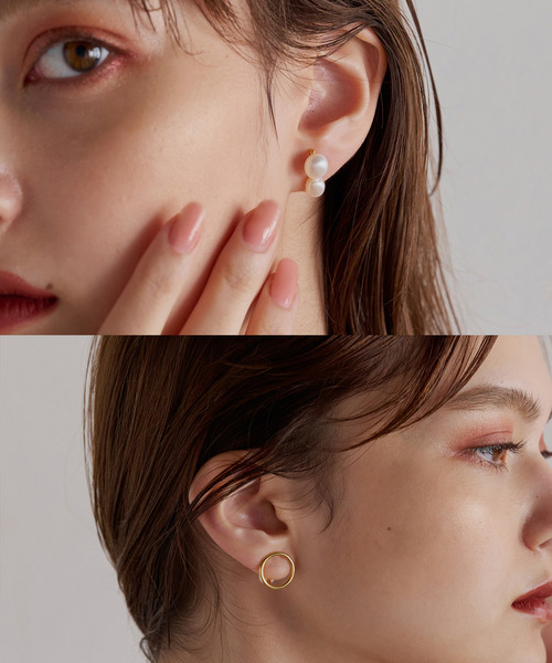 JUPITER（ジュピター）の「【SV925】ギミック淡水パールイヤリング<動画あり>（イヤリング・レディース・ゴールド・FREE）」の10枚目の写真