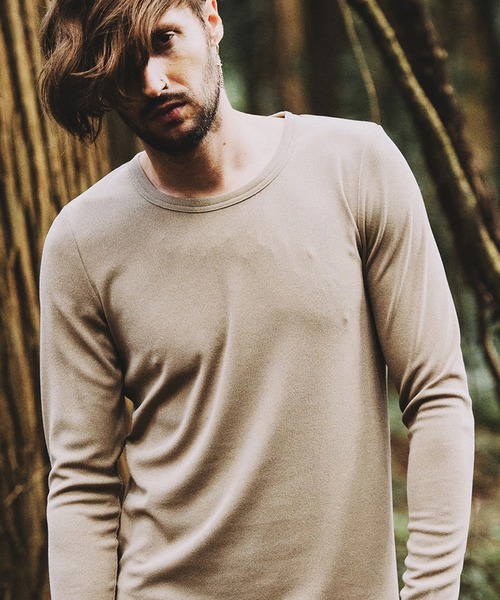NO ID.(ノーアイディ)の「【NO ID.】Teleco Round Long Sleeve T-shirt / テレコ ラウンド ロング スリーブ Tシャツ(Tシャツ/カットソー・メンズ・グレー/ホワイト/ベージュ/ブラック・2/1)」の1枚目の写真