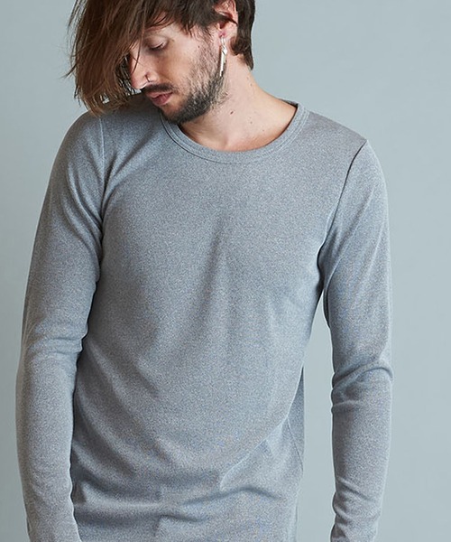 NO ID.(ノーアイディ)の「【NO ID.】Teleco Round Long Sleeve T-shirt / テレコ ラウンド ロング スリーブ Tシャツ(Tシャツ/カットソー・メンズ・グレー/ホワイト/ベージュ/ブラック・2/1)」の4枚目の写真