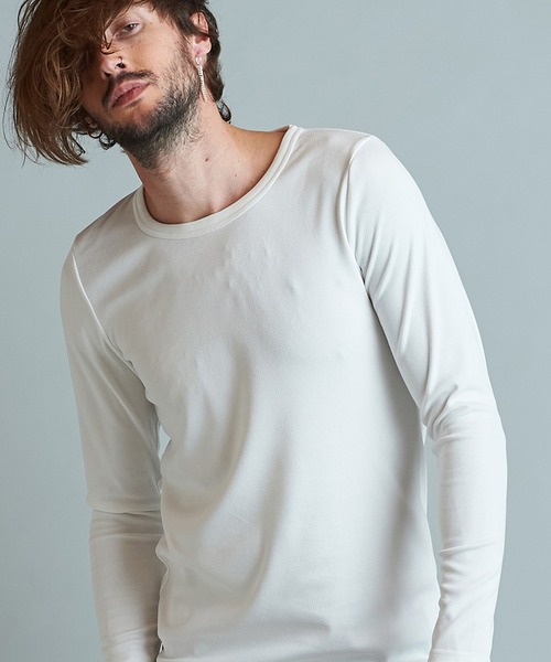 NO ID.(ノーアイディ)の「【NO ID.】Teleco Round Long Sleeve T-shirt / テレコ ラウンド ロング スリーブ Tシャツ(Tシャツ/カットソー・メンズ・グレー/ホワイト/ベージュ/ブラック・2/1)」の2枚目の写真