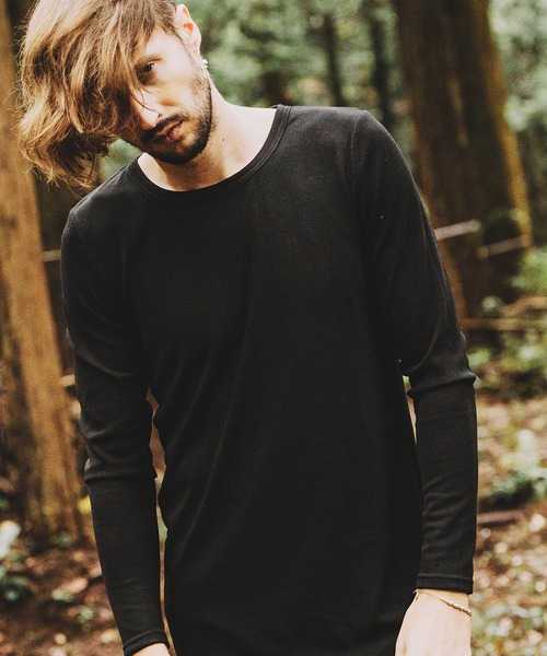 NO ID.(ノーアイディ)の「【NO ID.】Teleco Round Long Sleeve T-shirt / テレコ ラウンド ロング スリーブ Tシャツ(Tシャツ/カットソー・メンズ・グレー/ホワイト/ベージュ/ブラック・2/1)」の3枚目の写真