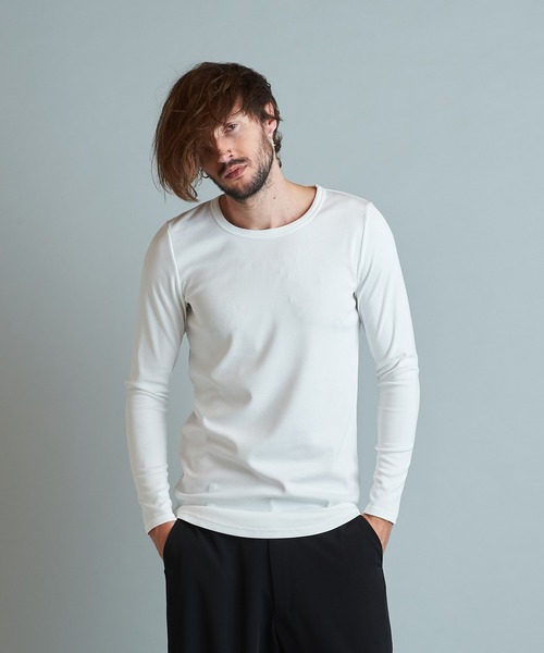 NO ID.(ノーアイディ)の「【NO ID.】Teleco Round Long Sleeve T-shirt / テレコ ラウンド ロング スリーブ Tシャツ(Tシャツ/カットソー・メンズ・グレー/ホワイト/ベージュ/ブラック・2/1)」の14枚目の写真
