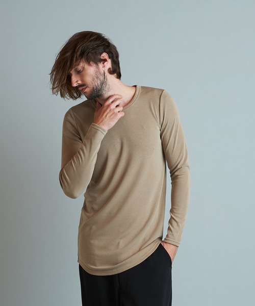 NO ID.(ノーアイディ)の「【NO ID.】Teleco Round Long Sleeve T-shirt / テレコ ラウンド ロング スリーブ Tシャツ(Tシャツ/カットソー・メンズ・グレー/ホワイト/ベージュ/ブラック・2/1)」の15枚目の写真