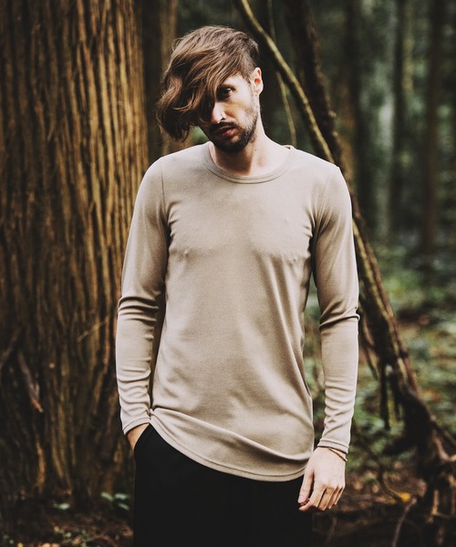 NO ID.(ノーアイディ)の「【NO ID.】Teleco Round Long Sleeve T-shirt / テレコ ラウンド ロング スリーブ Tシャツ(Tシャツ/カットソー・メンズ・グレー/ホワイト/ベージュ/ブラック・2/1)」の18枚目の写真