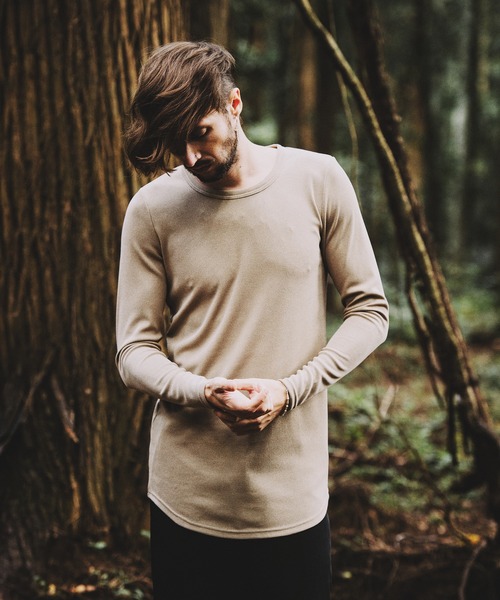NO ID.(ノーアイディ)の「【NO ID.】Teleco Round Long Sleeve T-shirt / テレコ ラウンド ロング スリーブ Tシャツ(Tシャツ/カットソー・メンズ・グレー/ホワイト/ベージュ/ブラック・2/1)」の20枚目の写真
