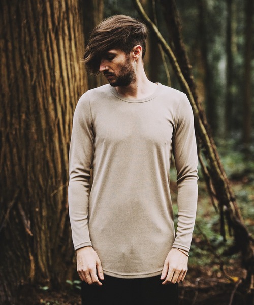 NO ID.(ノーアイディ)の「【NO ID.】Teleco Round Long Sleeve T-shirt / テレコ ラウンド ロング スリーブ Tシャツ(Tシャツ/カットソー・メンズ・グレー/ホワイト/ベージュ/ブラック・2/1)」の22枚目の写真