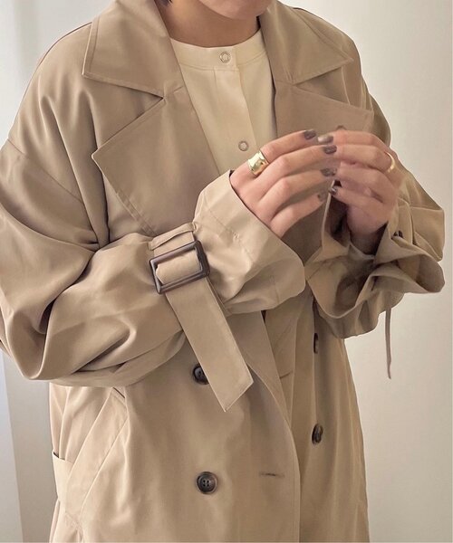 frames RAY CASSIN(フレームスレイカズン)の「ボリュームスリーブトレンチコート(トレンチコート・レディース・グレイッシュベージュ/ミント/ベージュ・FREE)」の6枚目の写真