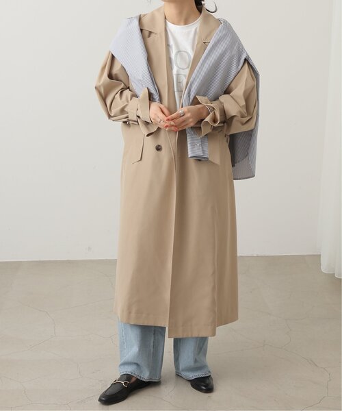 frames RAY CASSIN(フレームスレイカズン)の「ボリュームスリーブトレンチコート(トレンチコート・レディース・グレイッシュベージュ/ミント/ベージュ・FREE)」の7枚目の写真