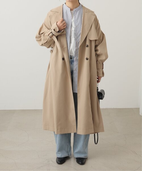 frames RAY CASSIN(フレームスレイカズン)の「ボリュームスリーブトレンチコート(トレンチコート・レディース・グレイッシュベージュ/ミント/ベージュ・FREE)」の18枚目の写真