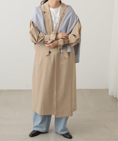 frames RAY CASSIN(フレームスレイカズン)の「ボリュームスリーブトレンチコート(トレンチコート・レディース・グレイッシュベージュ/ミント/ベージュ・FREE)」の20枚目の写真