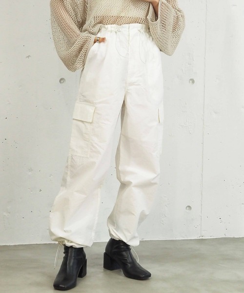 tiptop(ティップトップ)の「【選べる3タイプ】レーヨン・ナイロンミリタリーパンツ【ZOZO限定Lサイズ】(その他パンツ・レディース・カーキ/ブラック/オフホワイト/ブラック系その他/チャコールグレー/カーキ系/ピンク/グレー系その他・FREE/L)」の9枚目の写真