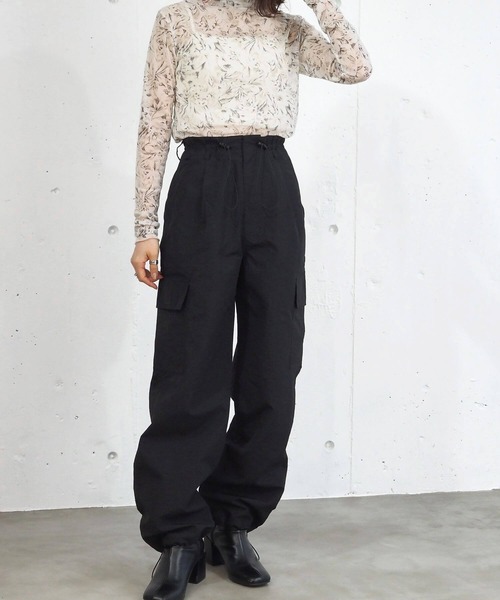 tiptop(ティップトップ)の「【選べる3タイプ】レーヨン・ナイロンミリタリーパンツ【ZOZO限定Lサイズ】(その他パンツ・レディース・カーキ/ブラック/オフホワイト/ブラック系その他/チャコールグレー/カーキ系/ピンク/グレー系その他・FREE/L)」の15枚目の写真