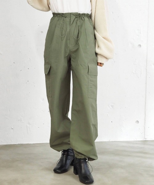 tiptop(ティップトップ)の「【選べる3タイプ】レーヨン・ナイロンミリタリーパンツ【ZOZO限定Lサイズ】(その他パンツ・レディース・カーキ/ブラック/オフホワイト/ブラック系その他/チャコールグレー/カーキ系/ピンク/グレー系その他・FREE/L)」の18枚目の写真