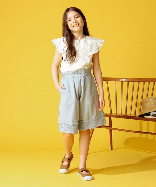 B:MING by BEAMS（ビーミングバイビームス）の「B:MING by BEAMS / 布帛衿 ノースリーブ プルオーバー カットソー（100～150cm）（Tシャツ/カットソー・キッズ・ブラック/オフホワイト/マスタード・100/110/120/130/140/150）」の11枚目の写真