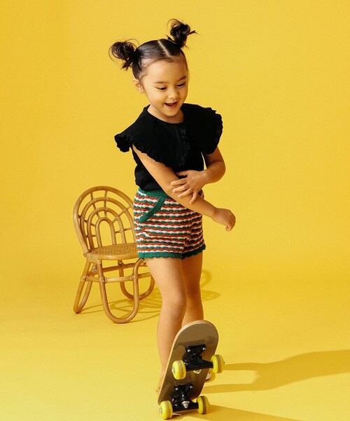 B:MING by BEAMS（ビーミングバイビームス）の「B:MING by BEAMS / 布帛衿 ノースリーブ プルオーバー カットソー（100～150cm）（Tシャツ/カットソー・キッズ・ブラック/オフホワイト/マスタード・100/110/120/130/140/150）」の13枚目の写真