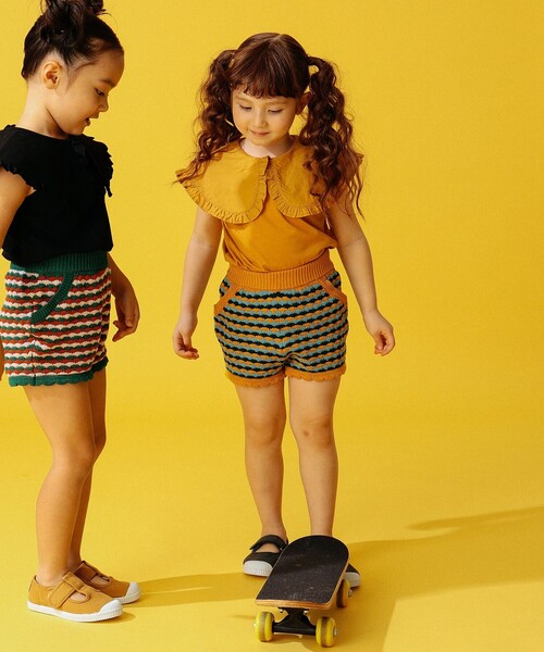 B:MING by BEAMS（ビーミングバイビームス）の「B:MING by BEAMS / 布帛衿 ノースリーブ プルオーバー カットソー（100～150cm）（Tシャツ/カットソー・キッズ・ブラック/オフホワイト/マスタード・100/110/120/130/140/150）」の14枚目の写真