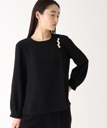 OPAQUE.CLIP | ガルーダダブルクロス パール調デザインブラウス(シャツ/ブラウス)