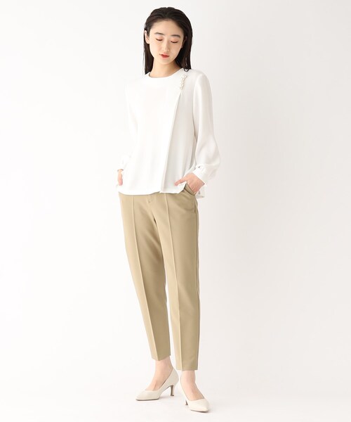 ブラウス シャツ ダブルクロスパール ブラウス レディース ダブルクロスパール ブラウス|ANAYI OFFICIAL ONLINE STORE
