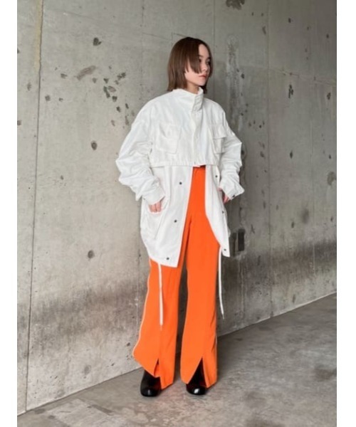 MOUSSY（マウジー）の「SLIT FLARE パンツ（その他パンツ・レディース・オレンジ/ダークネイビー・1/2/0）」の20枚目の写真