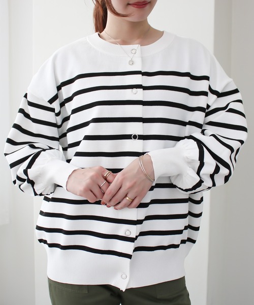 2WAYボーダーカーディガン（カーディガン/ボレロ）｜Social GIRL