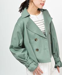 rps | ＢＡＣＫプリーツショートトレンチコート(トレンチコート)