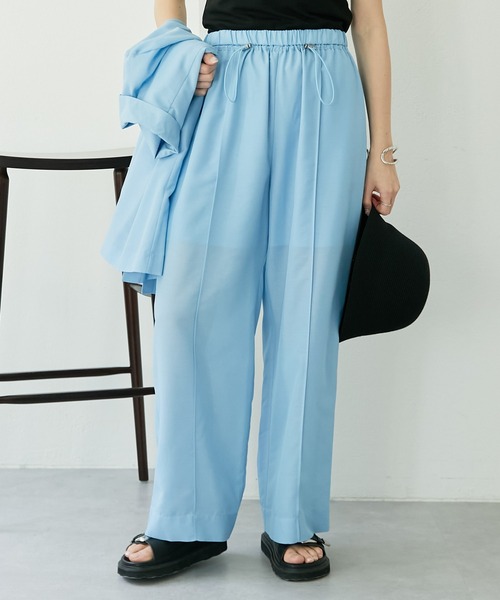 COLLAGE GALLARDAGALANTE（コラージュガリャルダガランテ）の「シアーパンツ/セットアップ可（その他パンツ・レディース・スカイブルー/ブラック/ホワイト・FREE）」の3枚目の写真