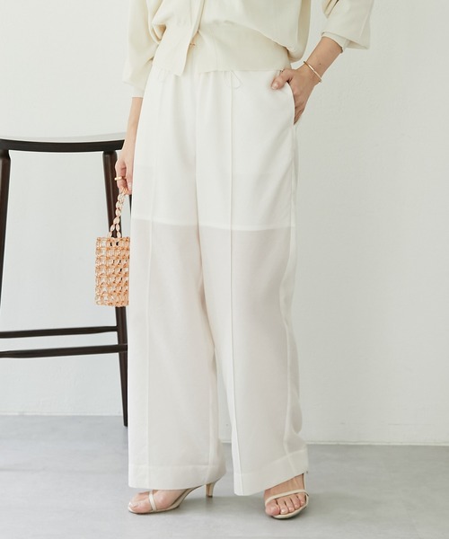 COLLAGE GALLARDAGALANTE（コラージュガリャルダガランテ）の「シアーパンツ/セットアップ可（その他パンツ・レディース・スカイブルー/ブラック/ホワイト・FREE）」の21枚目の写真