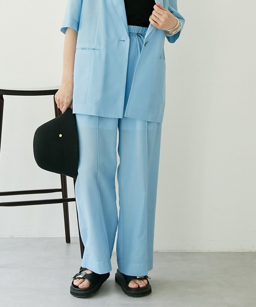 COLLAGE GALLARDAGALANTE（コラージュガリャルダガランテ）の「シアーパンツ/セットアップ可（その他パンツ・レディース・スカイブルー/ブラック/ホワイト・FREE）」の4枚目の写真