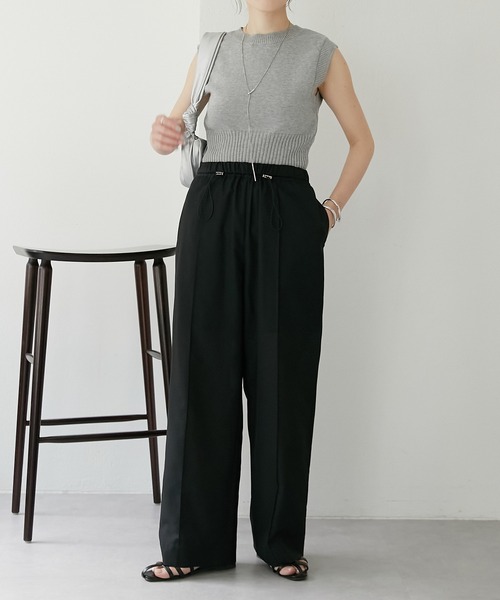 COLLAGE GALLARDAGALANTE（コラージュガリャルダガランテ）の「シアーパンツ/セットアップ可（その他パンツ・レディース・スカイブルー/ブラック/ホワイト・FREE）」の12枚目の写真