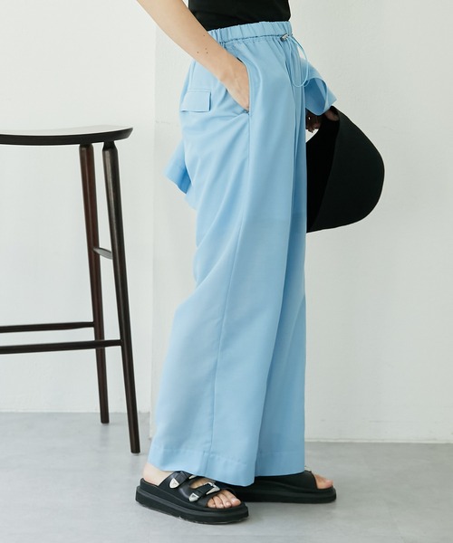 COLLAGE GALLARDAGALANTE（コラージュガリャルダガランテ）の「シアーパンツ/セットアップ可（その他パンツ・レディース・スカイブルー/ブラック/ホワイト・FREE）」の7枚目の写真