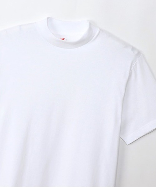HANES(ヘインズ)の「【Hanes】モックネックTシャツ HM1-X203(Tシャツ/カットソー・メンズ・ブラック/ホワイト/ダークグレー/ブラック系その他2/ホワイト系その他2・S/M/L/XL)」の2枚目の写真