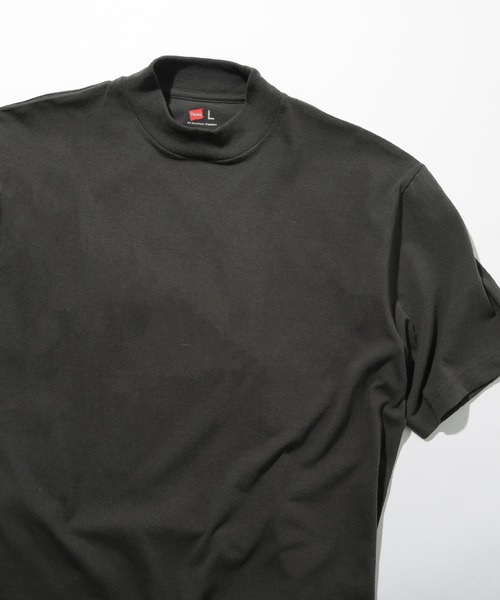HANES(ヘインズ)の「【Hanes】モックネックTシャツ HM1-X203(Tシャツ/カットソー・メンズ・ブラック/ホワイト/ダークグレー/ブラック系その他2/ホワイト系その他2・S/M/L/XL)」の5枚目の写真