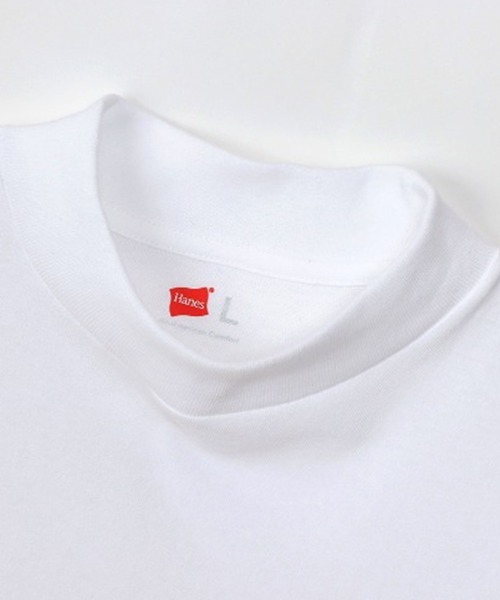 HANES(ヘインズ)の「【Hanes】モックネックTシャツ HM1-X203(Tシャツ/カットソー・メンズ・ブラック/ホワイト/ダークグレー/ブラック系その他2/ホワイト系その他2・S/M/L/XL)」の9枚目の写真