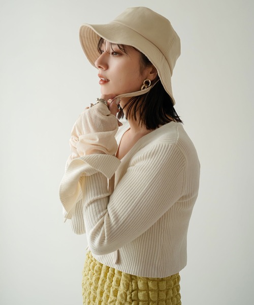 rectangle（レクタングル）の「2WAYリボンバケットハット（ハット・レディース・ブラック/アイボリー・FREE）」の5枚目の写真