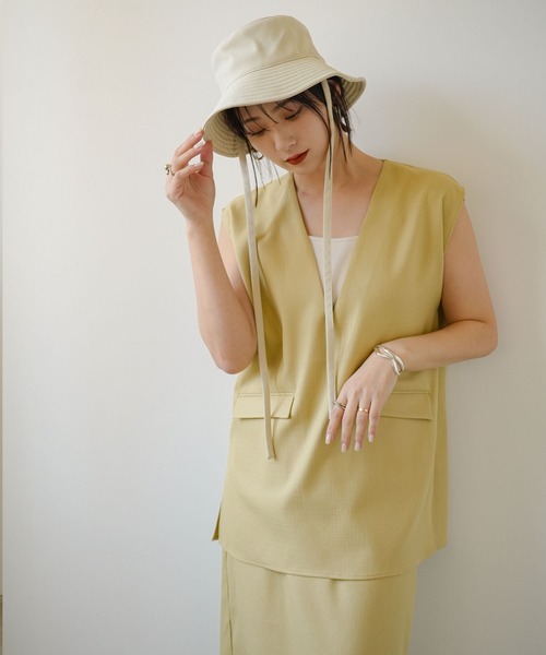 rectangle（レクタングル）の「2WAYリボンバケットハット（ハット・レディース・ブラック/アイボリー・FREE）」の3枚目の写真